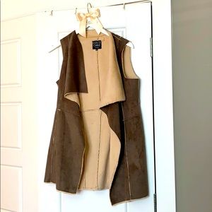 Suede/fur vest